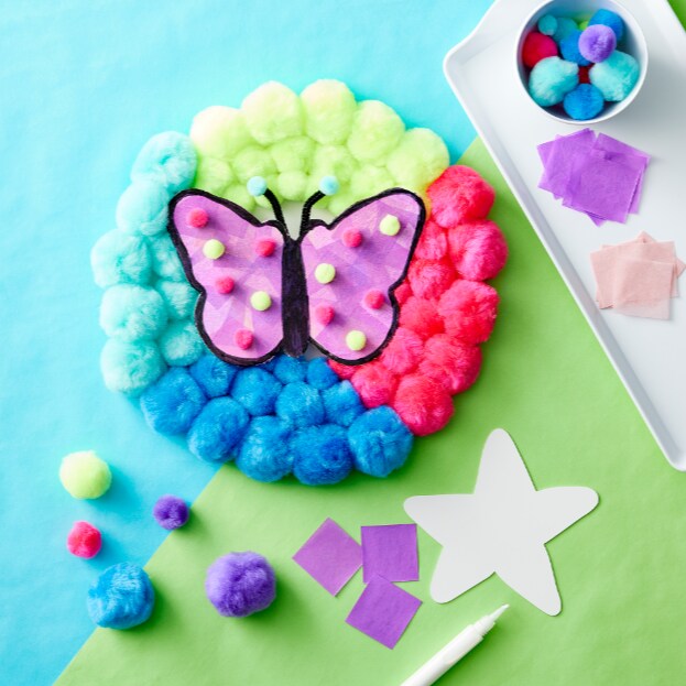 Kids Club: Pom-Pom Butterfly Wreaths